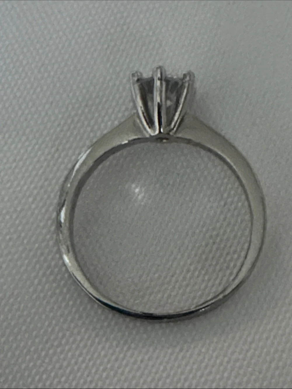 Classic Sterling Silver Solitaire Ring with Clear Stone